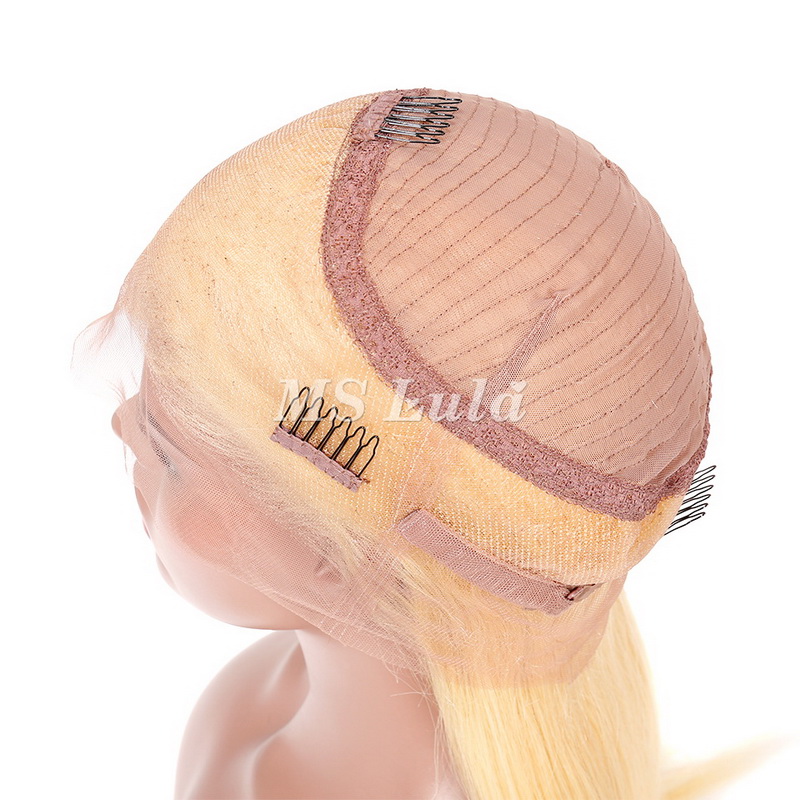 #613 Blonde Color Straight 360 Lace Frontal Wig - 图片 5